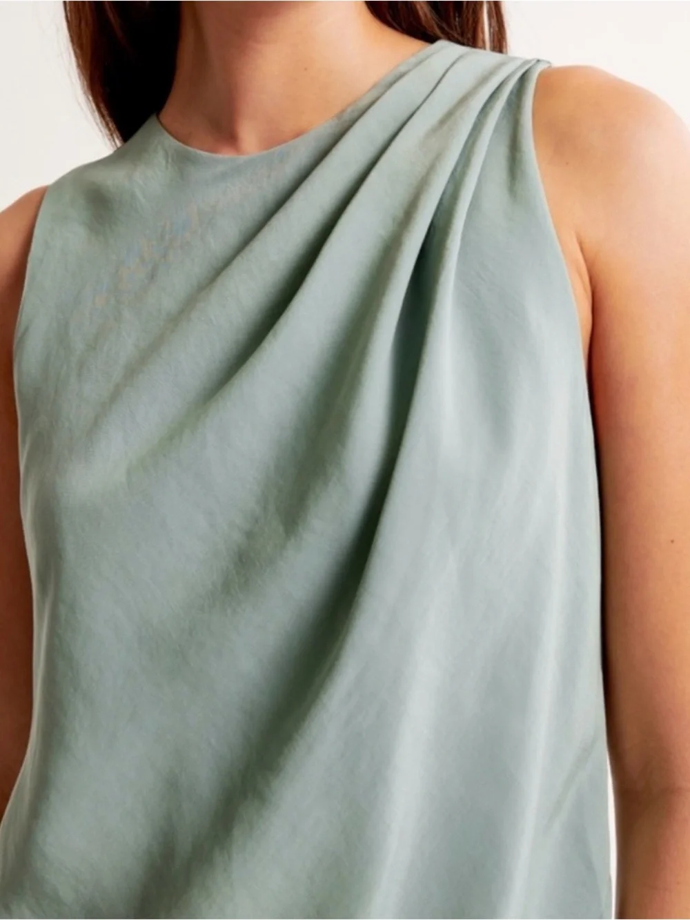 Abercrombie & Fitch Sleeveless Sage Maxi Dress
